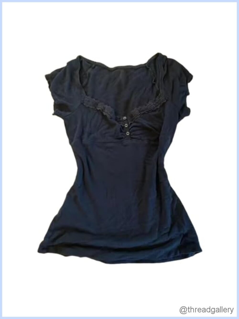 Y2K Lace Bow Crop Top Coquette Babydoll Tee Grunge Emo Goth Summer